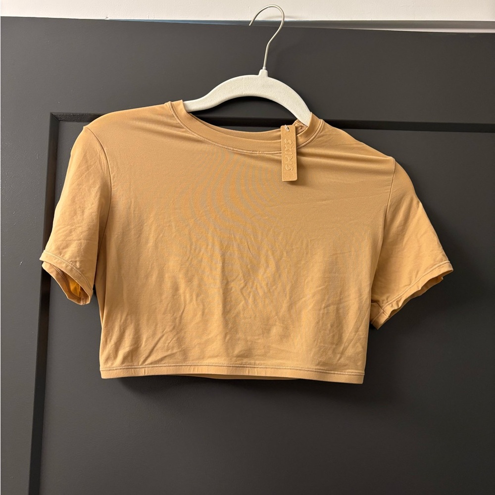 SKIMS Light Brown Crop Top